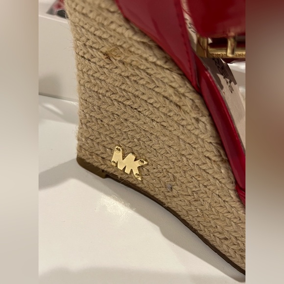 MICHAEL by Michael Kors Red Patent Leather Wedges - Picture 7 of 7